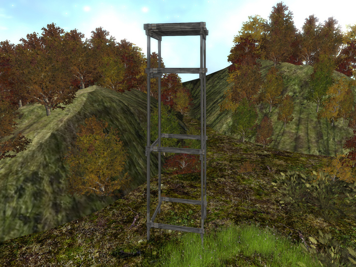 Wood Tower mesh 1 Land Impact with textures FP