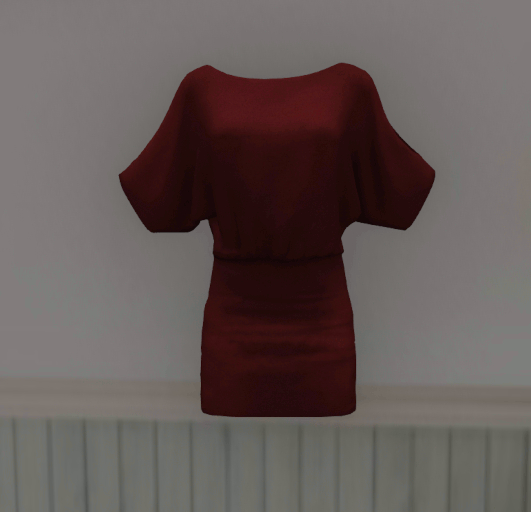 Blouson Dress Kim_Maroon