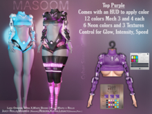 [[ Masoom ]] Cyber Siren Top - Purple