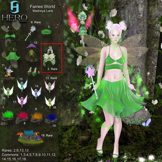 02 - HERO - Fairies World - Wings & Particles - RARE