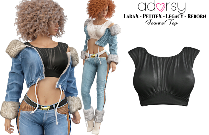 adorsy - Joanna Top Black - Lara X/Legacy/PetiteX/Reborn