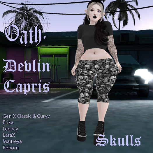 {Oath.} Devlin Capris Skulls