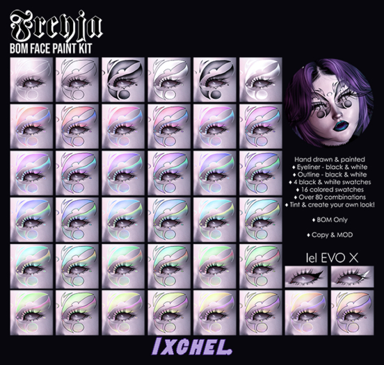 IXCHEL. - Freyja Face Paint Kit - EVOX