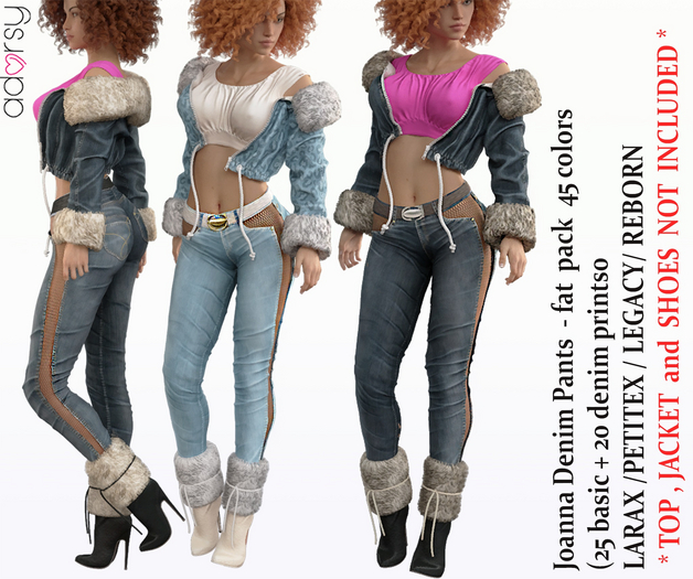 adorsy - Joanna Denim Pants Fatpack - Lara X/Legacy/PetiteX/Reborn
