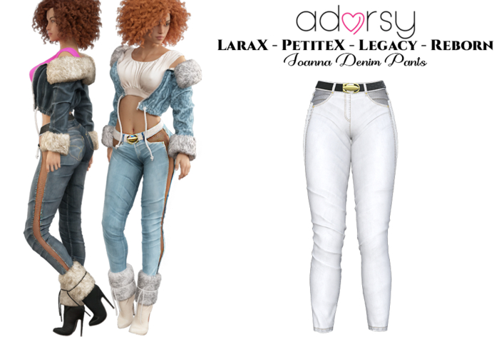 adorsy - Joanna Denim Pants White - Lara X/Legacy/PetiteX/Reborn