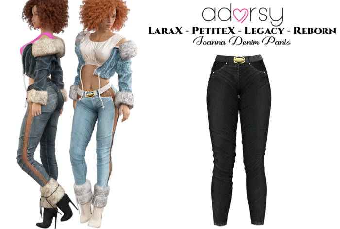 adorsy - Joanna Denim Pants Dark Black - Lara X/Legacy/PetiteX/Reborn