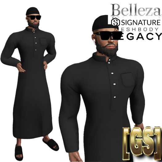 Black Thobe Islamic Attire
