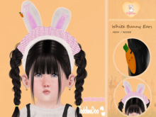 [Alpaca] White  Bunny Ears * Resize