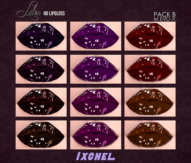 IXCHEL. - Latex HD Lipgloss - EVOX - PACK B