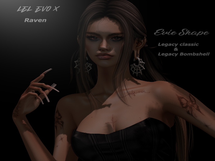 Fujin - Evie Shape Legacy classic/ Pinup Lelutka Raven