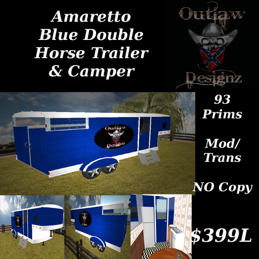 Amaretto Blue Double Horse Trailer & Camper