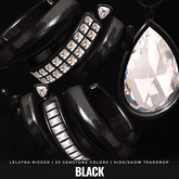 [BL] Gemma earrings // black