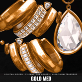 [BL] Gemma earrings // gold med