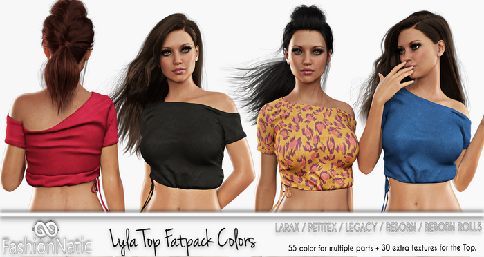 Top Lyla Fatpack Colors - LaraX, PetiteX, Legacy, Reborn - FashionNatic