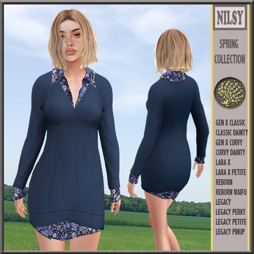 DITSY DRESS & SWEATER