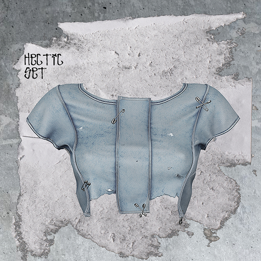 +WORN+ Hectic Top BABY BLUE