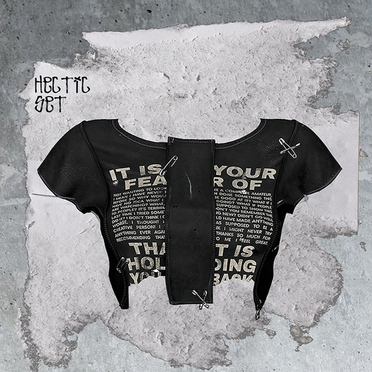 +WORN+ Hectic Top BLACK FEAR