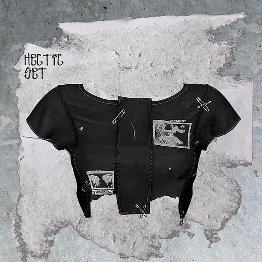 +WORN+ Hectic Top BLACK MEMORY