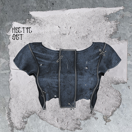 +WORN+ Hectic Top DARK BLUE