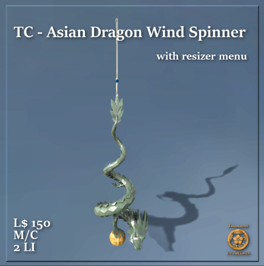 TC - Asian Dragon Wind Spinner