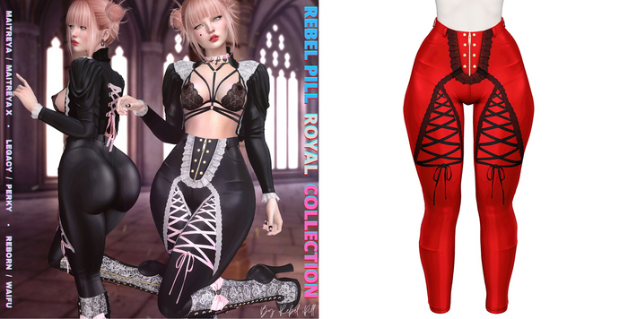 Rebelpill - Royal Collection Pants Red