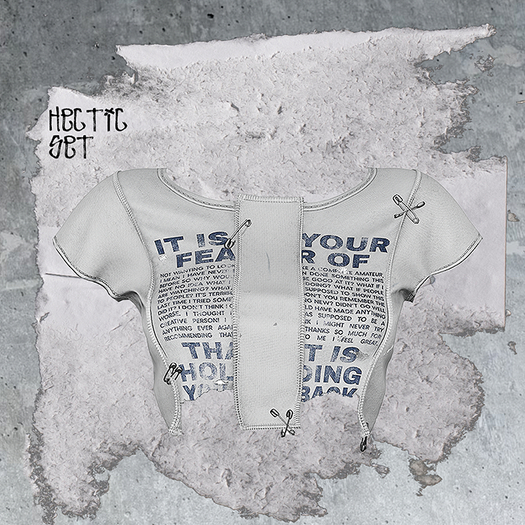 +WORN+ Hectic Top WHITE FEAR