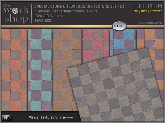 SPECIAL STONE CHECKERBOARD TEXTURE SET-01