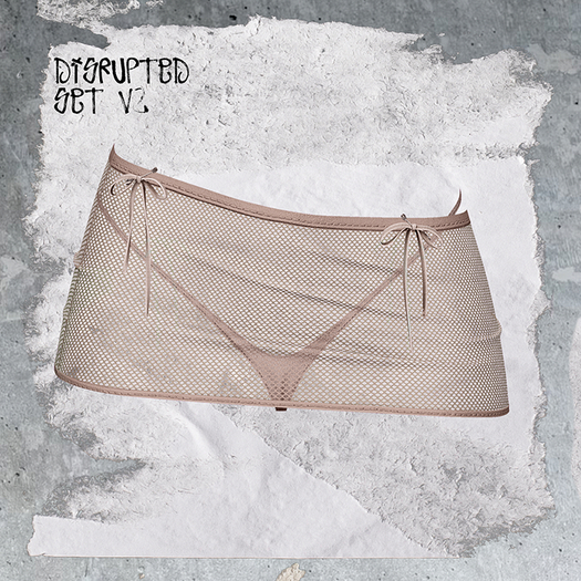+WORN+ Disruption Skirt FISHNET NUDE