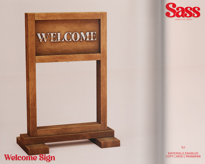 Sass [Welcome Sign]