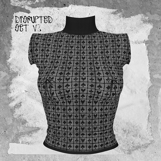 +WORN+ Disruption Top SQUARE BLACK