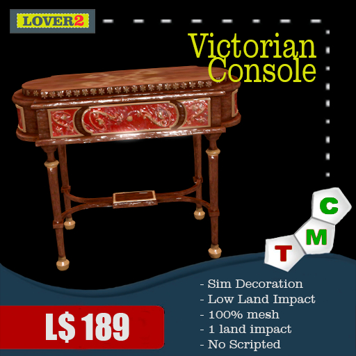 {LOVER2} - Victorian Console Antique Furniture