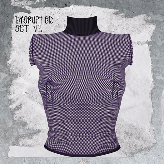 +WORN+ Disruption Top FISHNET PURPLE
