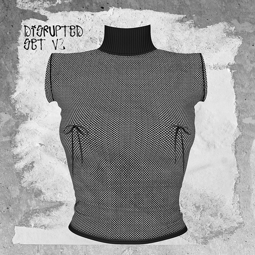 +WORN+ Disruption Top FISHNET BLACK