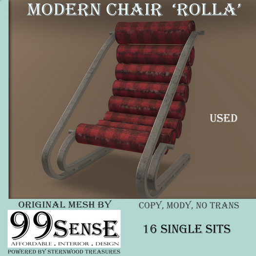{99SensE} Modern Chair ROLLA - Used