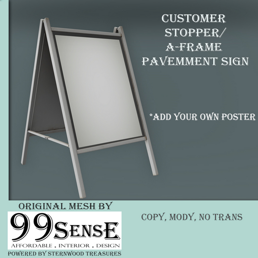 {99SensE} Customer Stopper - Pavement Sign