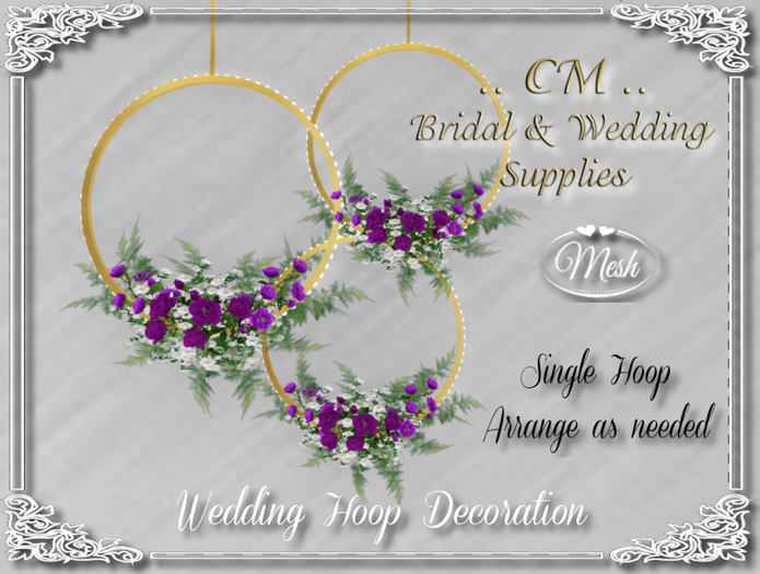 CM..Wedding Hoop Decoration-Purple