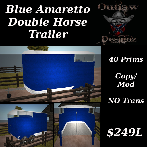 Blue Ameretto Double Horse Trailer