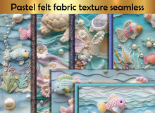 Pastel felt fabric D