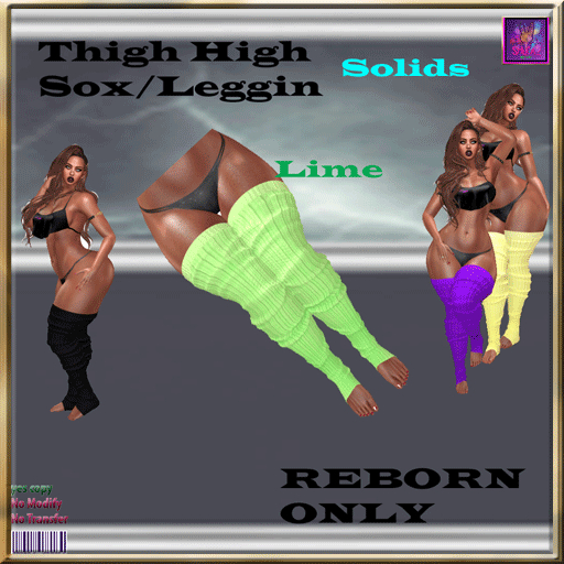 Lime Socks  Reborn