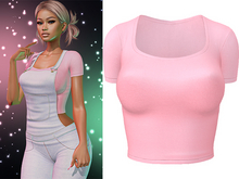 Aubrey Tee Shirt 2.0 [Light Pink] - Maitreya Lara • LaraX • Petite • PetiteX • Legacy • Reborn