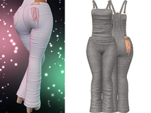 Aubrey Overalls 2.0 [Denim Stone Grey] - Maitreya Lara • LaraX • Petite • PetiteX • Legacy • Reborn Clothing