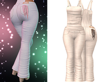 Aubrey Overalls 2.0 [Denim Sand] - Maitreya Lara • LaraX • Petite • PetiteX • Legacy • Reborn Clothing
