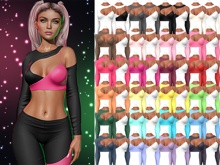 Liv Cropped Shirt 2.0 [FATPACK] - Maitreya Lara • LaraX • Petite • PetiteX • Legacy • Reborn Clothing