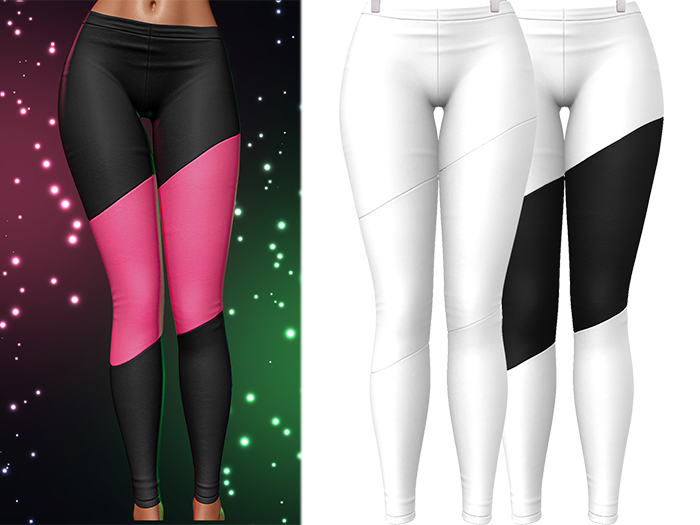 Liv Asymmetrical Leggings 2.0 [White] - Maitreya Lara • LaraX • Petite • PetiteX • Legacy • Reborn Clothing