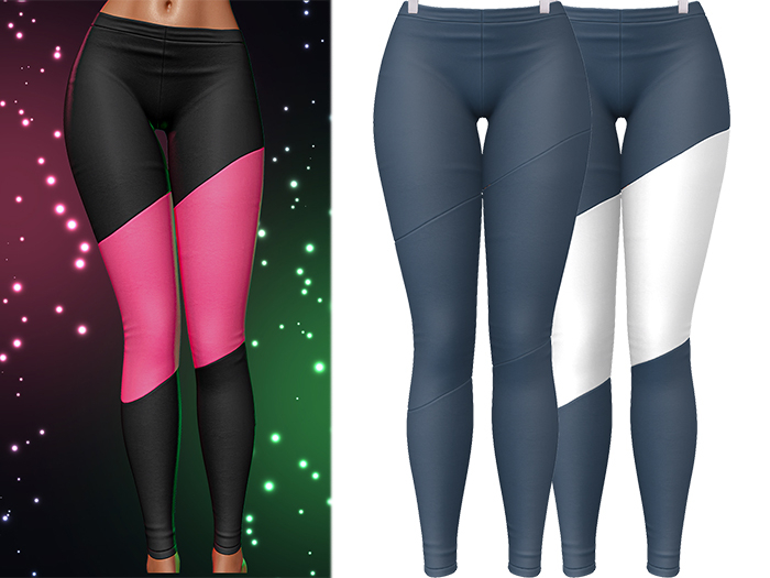 Liv Asymmetrical Leggings 2.0 [Navy] - Maitreya Lara • LaraX • Petite • PetiteX • Legacy • Reborn Clothing