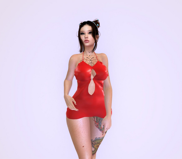 [Fashion Desire] Dress Carla - Single Color : Red
