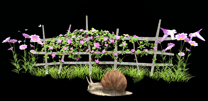 Fence with blooming ivy