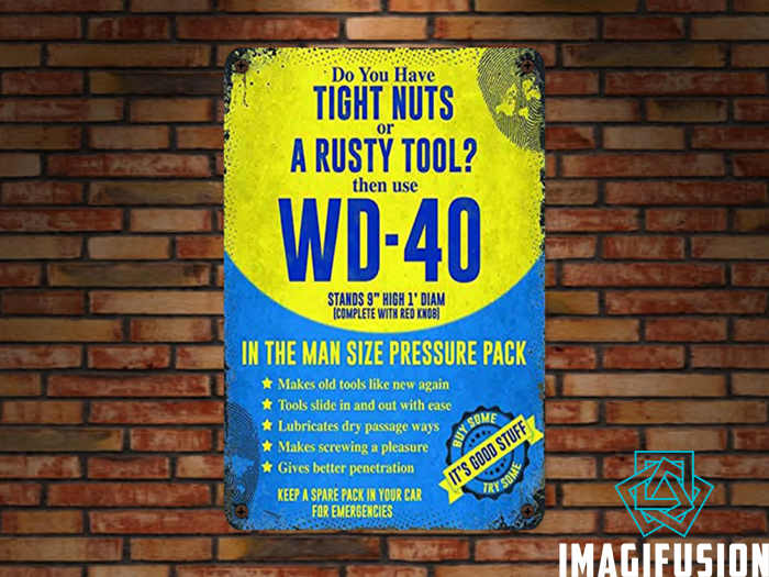 *Vintage Metal Sign - WD40*