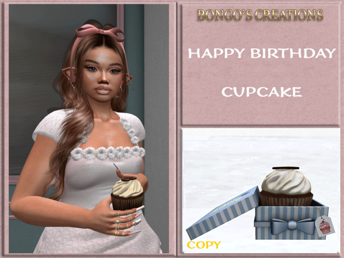 BMC5490 - HAPPY BIRTHDAY - CHOCOLATE CUPCAKE - TOUCH FOR A CUPCAKE