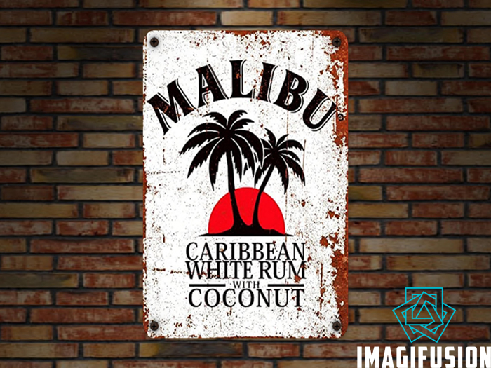 *Vintage Metal Sign - Malibu*
